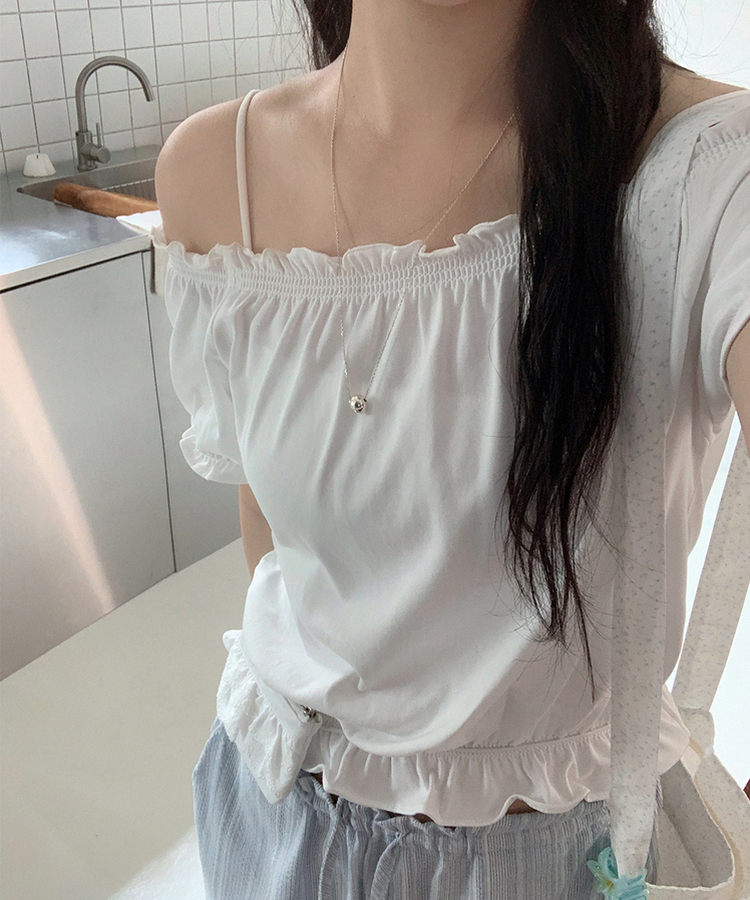 半袖Tシャツ シャーリング半袖Tシャツ IVORY