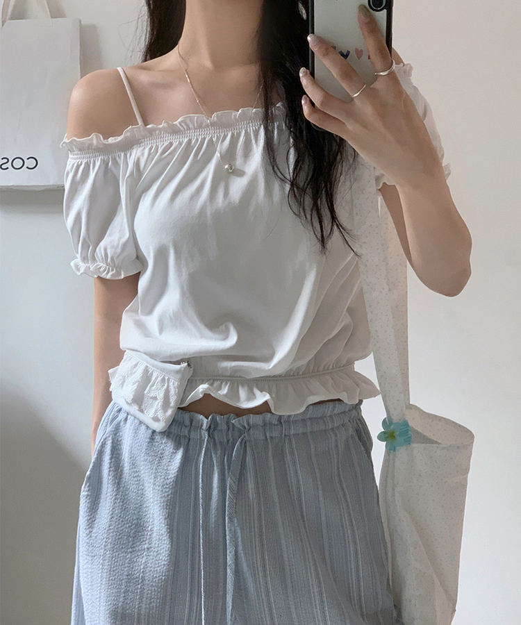 半袖Tシャツ シャーリング半袖Tシャツ IVORY