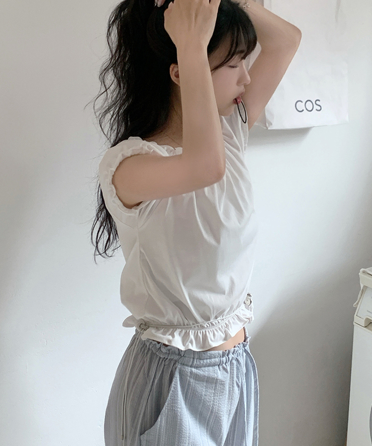 半袖Tシャツ シャーリング半袖Tシャツ IVORY
