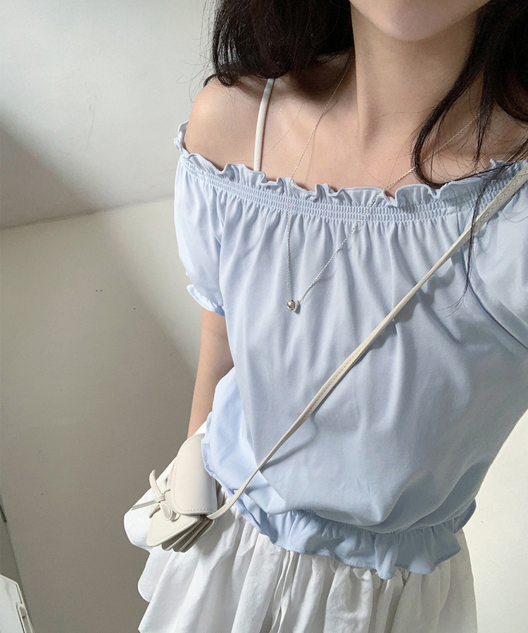 半袖Tシャツ シャーリング半袖Tシャツ SKY BLUE