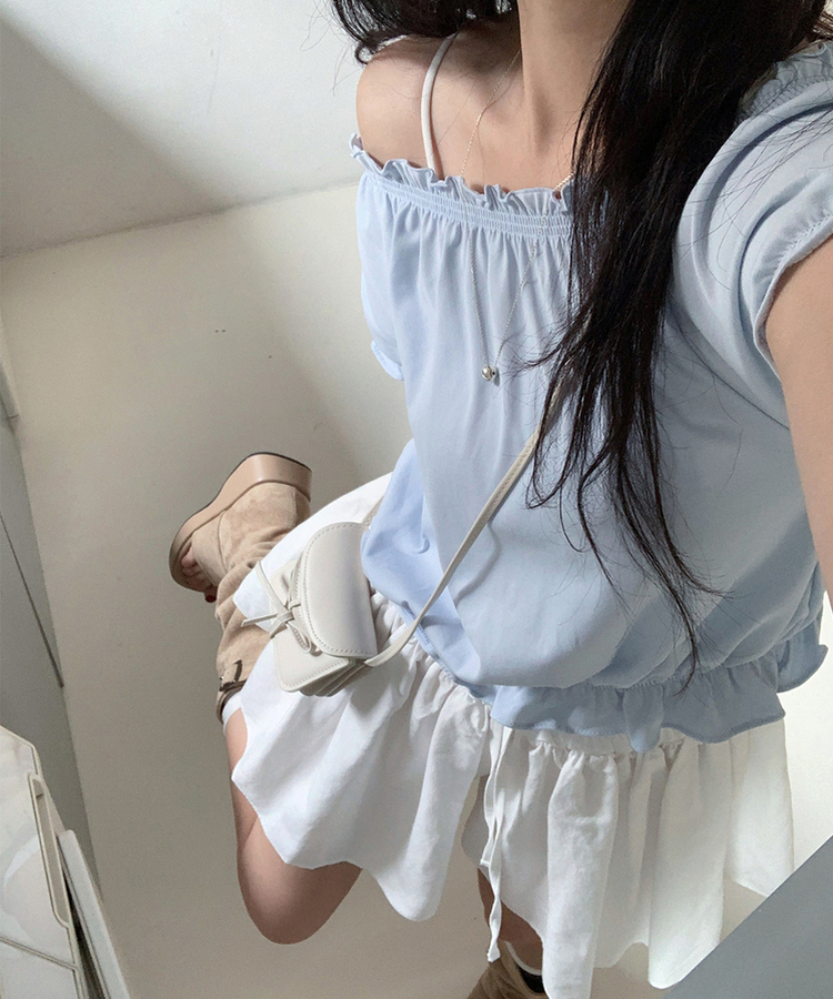 半袖Tシャツ シャーリング半袖Tシャツ SKY BLUE