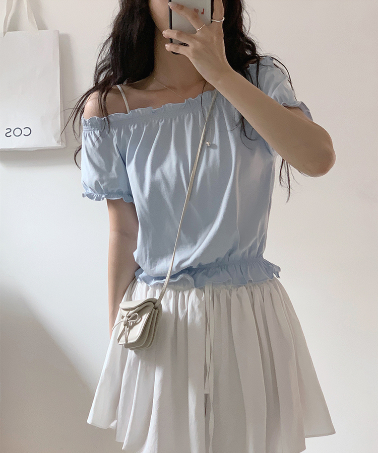半袖Tシャツ シャーリング半袖Tシャツ SKY BLUE