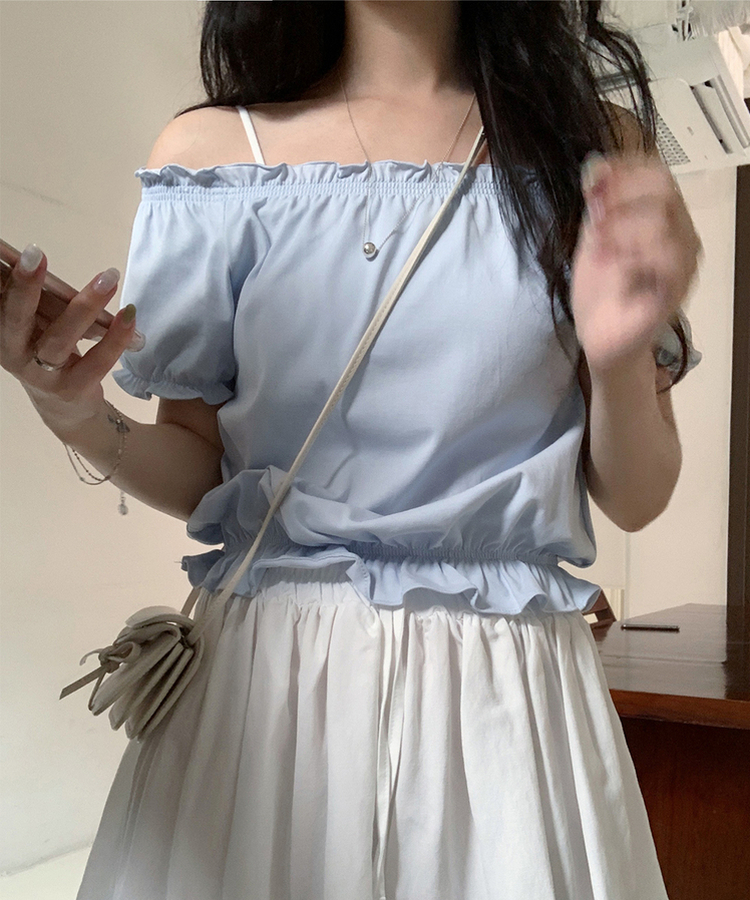 半袖Tシャツ シャーリング半袖Tシャツ SKY BLUE