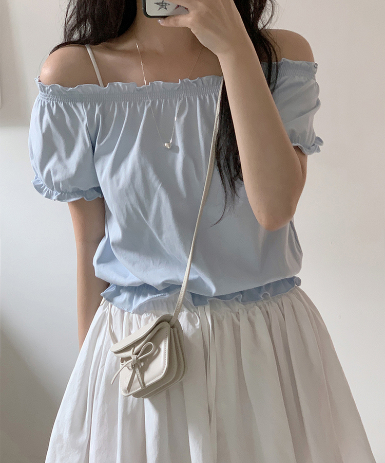 半袖Tシャツ シャーリング半袖Tシャツ SKY BLUE