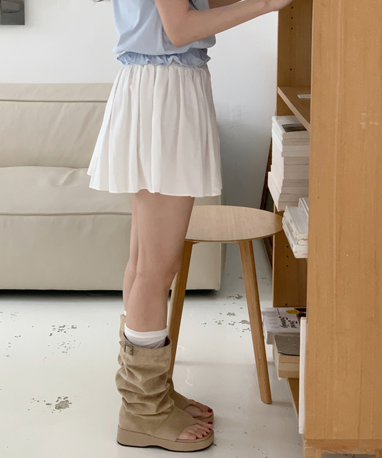 ブーツ トリミングサンダルブーツ BEIGE