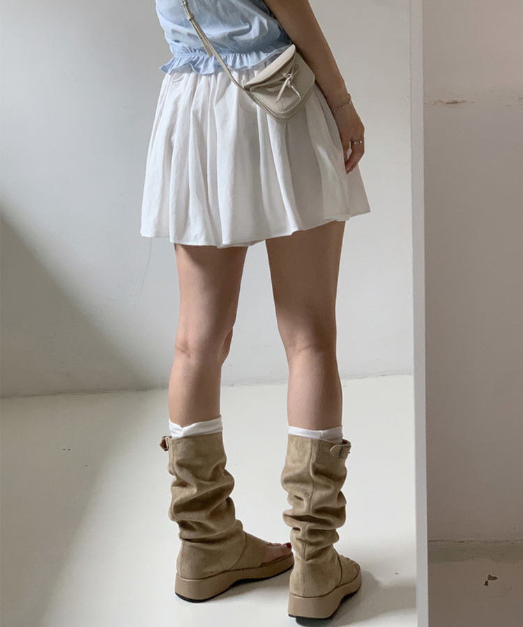 ブーツ トリミングサンダルブーツ BEIGE