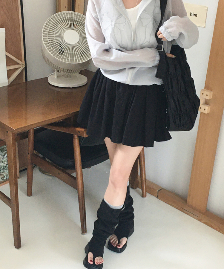 ブーツ トリミングサンダルブーツ BLACK