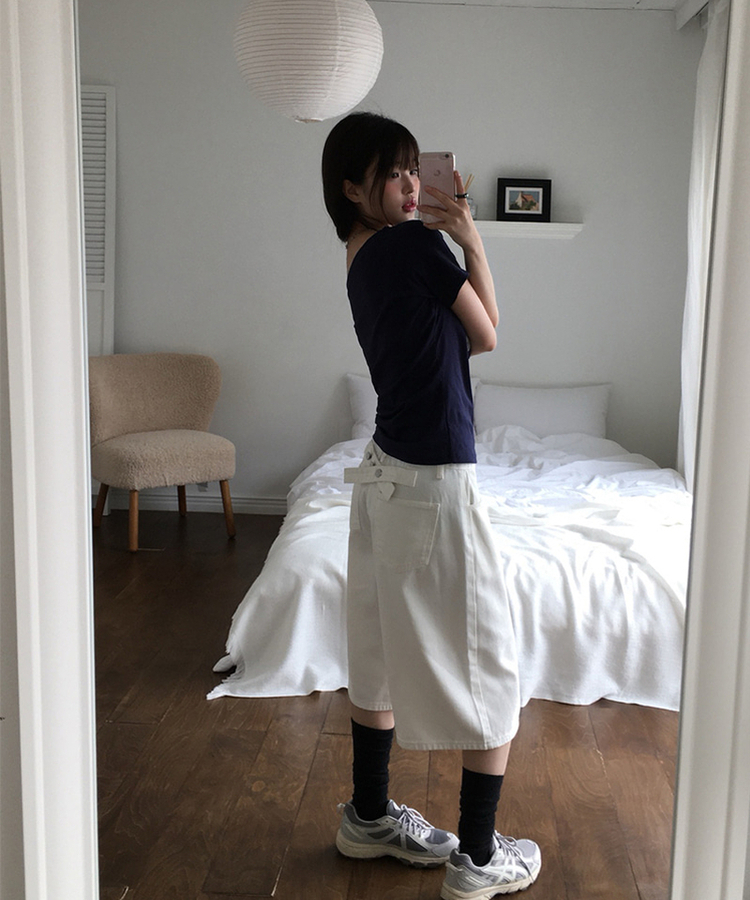 レタリングナンバー半袖Tシャツ NAVY