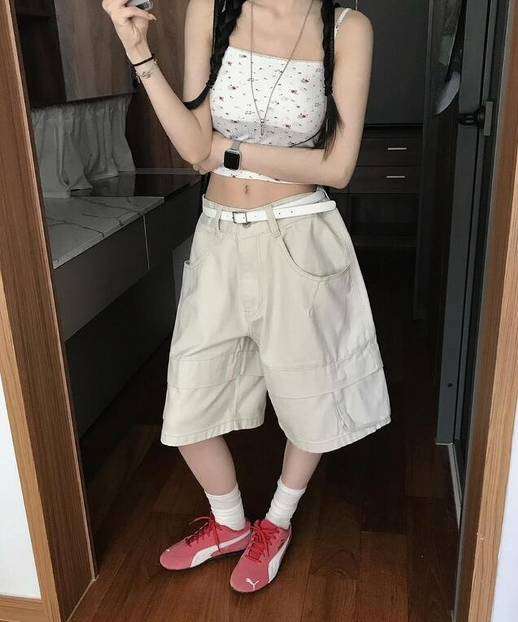 ショートパンツ アーモンドポケットバミューダパンツ LIGHT BEIGE