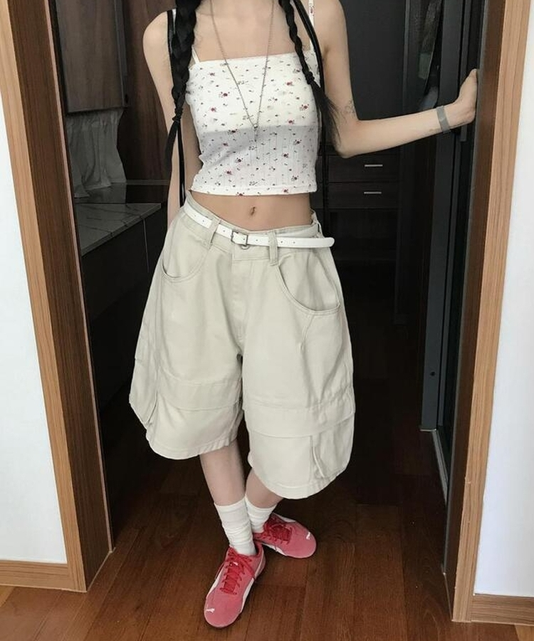 ショートパンツ アーモンドポケットバミューダパンツ LIGHT BEIGE