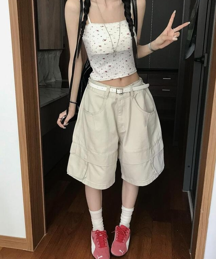 ショートパンツ アーモンドポケットバミューダパンツ LIGHT BEIGE