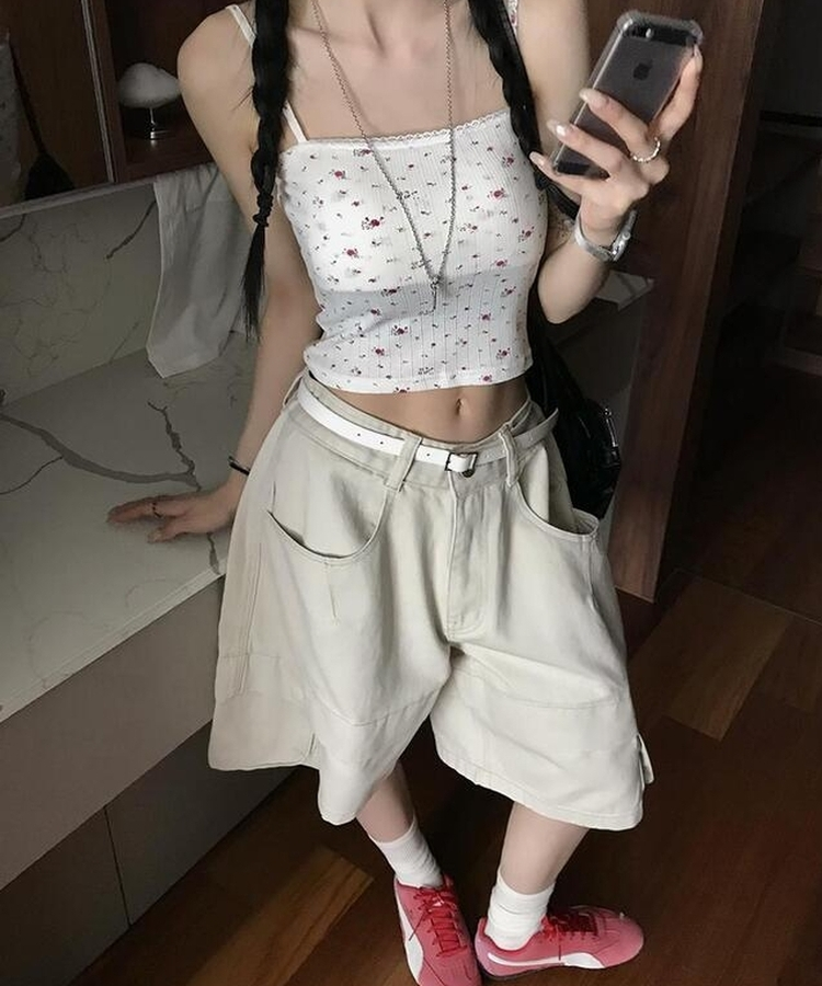 ショートパンツ アーモンドポケットバミューダパンツ LIGHT BEIGE