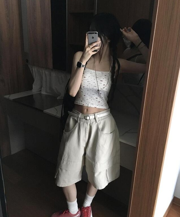 ショートパンツ アーモンドポケットバミューダパンツ LIGHT BEIGE
