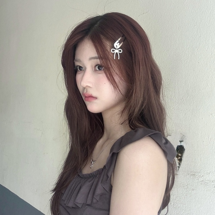 Y2Kキュービックリボンヘアピン SILVER