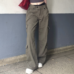 サイドポケットカーゴパンツ KHAKI