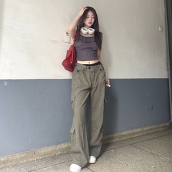 サイドポケットカーゴパンツ KHAKI