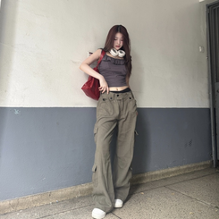 サイドポケットカーゴパンツ KHAKI