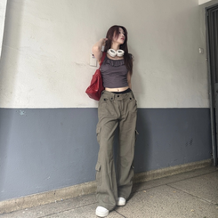 サイドポケットカーゴパンツ KHAKI