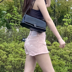 ショートパンツ レタリングコットンショートパンツ PINK