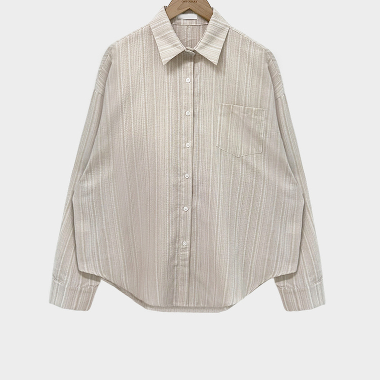 ストライプオーバーフィットシャツ