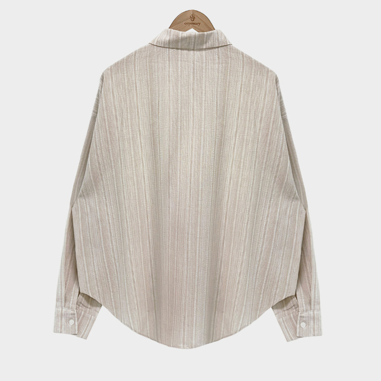 ストライプオーバーフィットシャツ