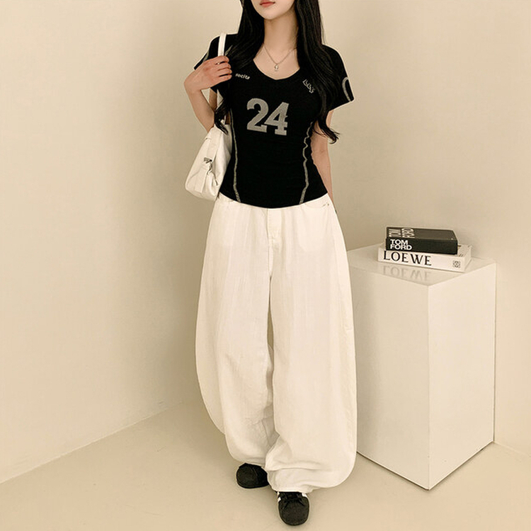 半袖Tシャツ 24プリンティングスリムクロップ半袖Tシャツ BLACK