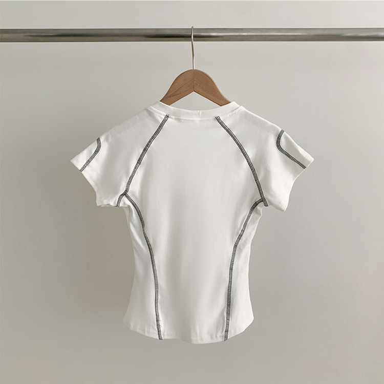 半袖Tシャツ 24プリンティングスリムクロップ半袖Tシャツ