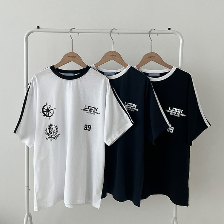 ラインレタリングユニフォーム半袖Tシャツ