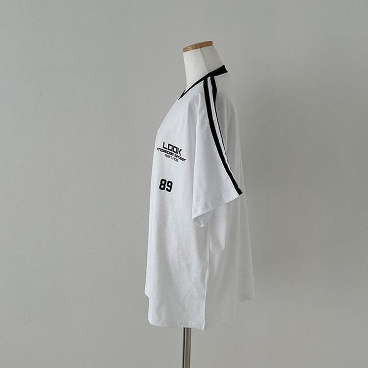 ラインレタリングユニフォーム半袖Tシャツ