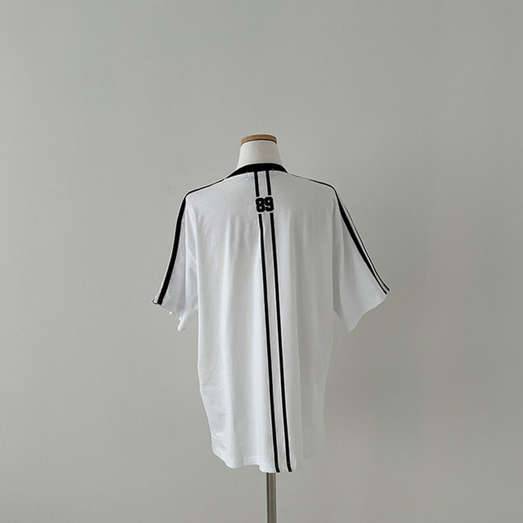 ラインレタリングユニフォーム半袖Tシャツ