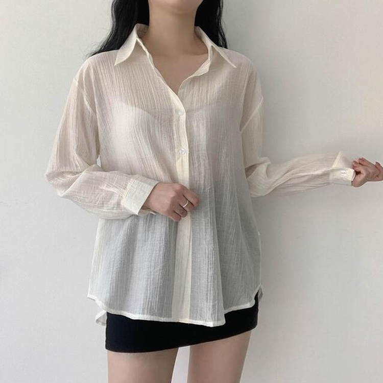 シャツ バックスリットストラップシャツ CREAM
