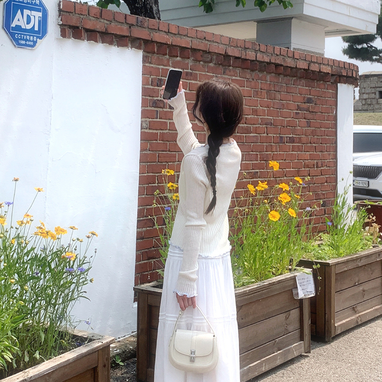 バイカラーカーディガン CREAM BEIGE