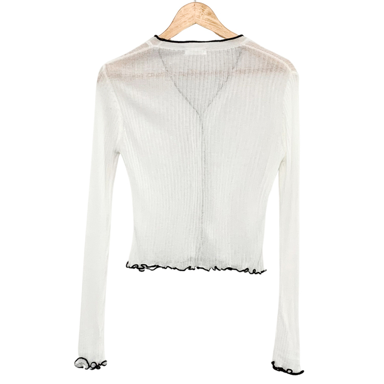 バイカラーカーディガン