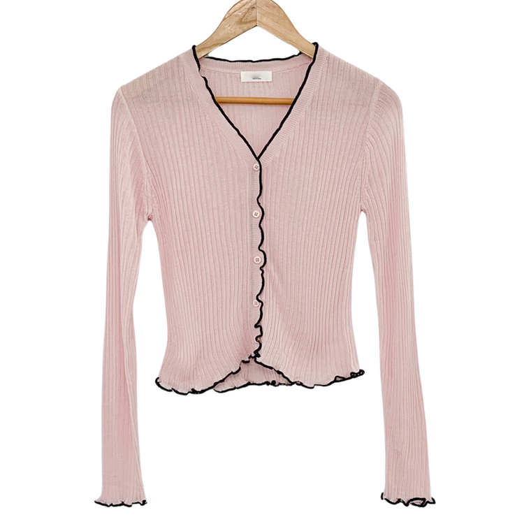 バイカラーカーディガン