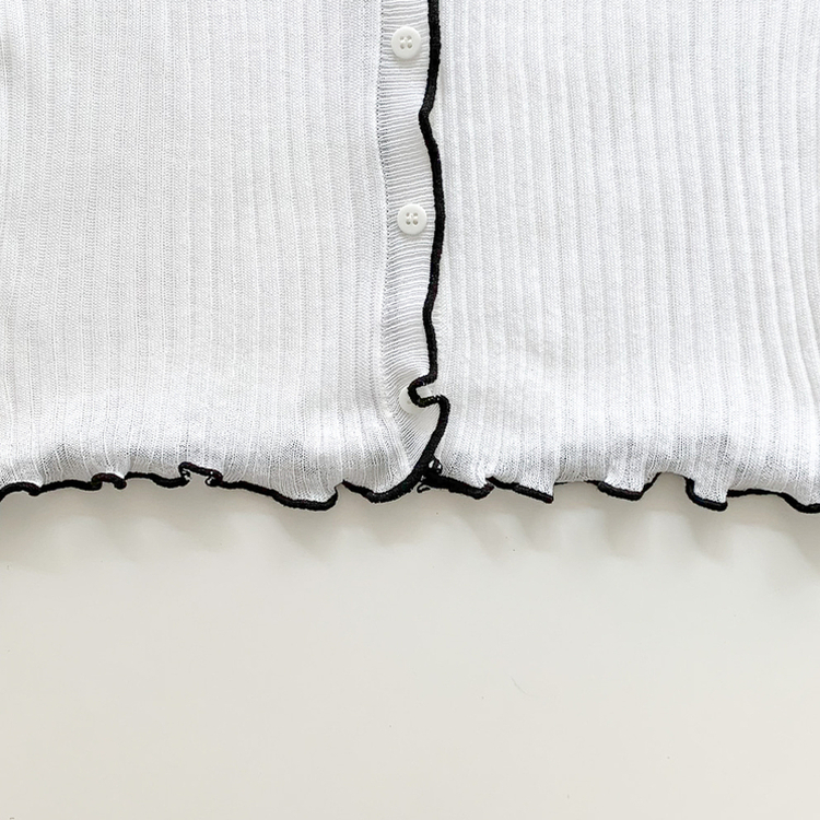 バイカラーカーディガン