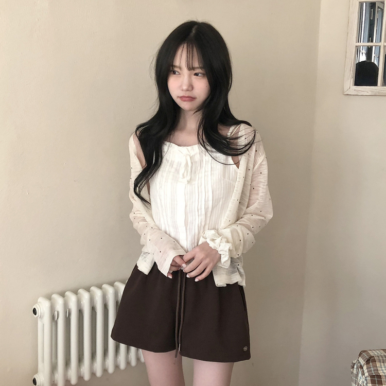 ドットシースルーカーディガン IVORY