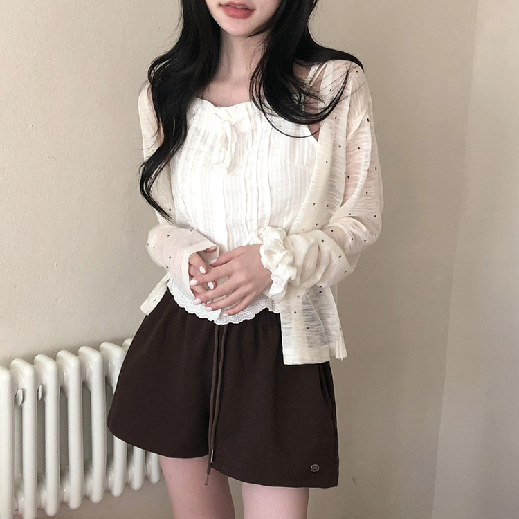 ドットシースルーカーディガン IVORY