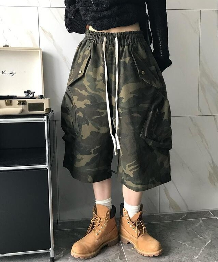 ショートパンツ カーゴバミューダパンツ KHAKI