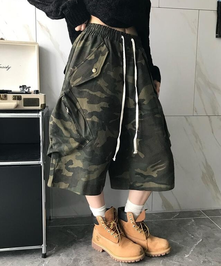 ショートパンツ カーゴバミューダパンツ KHAKI