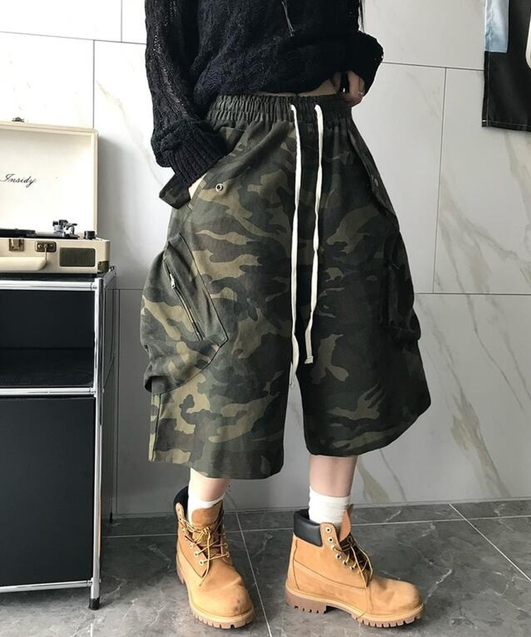 ショートパンツ カーゴバミューダパンツ KHAKI