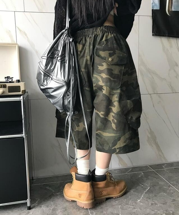 ショートパンツ カーゴバミューダパンツ KHAKI