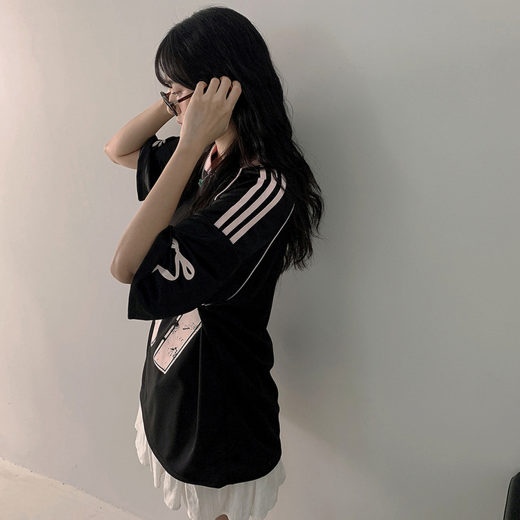半袖Tシャツ トラックライン半袖Tシャツ BLACK