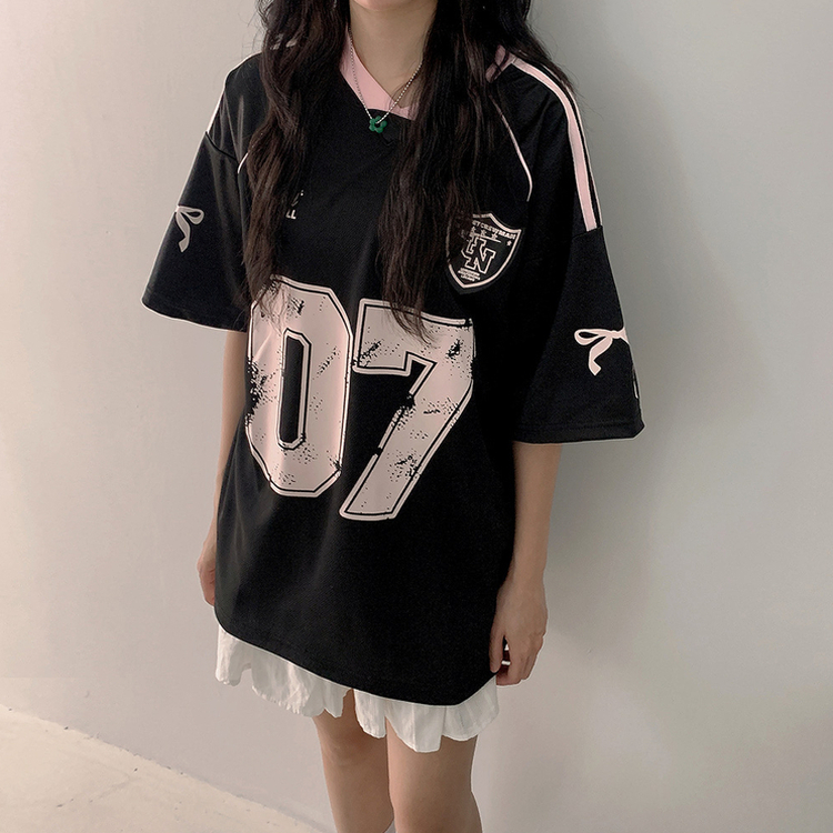 半袖Tシャツ トラックライン半袖Tシャツ BLACK