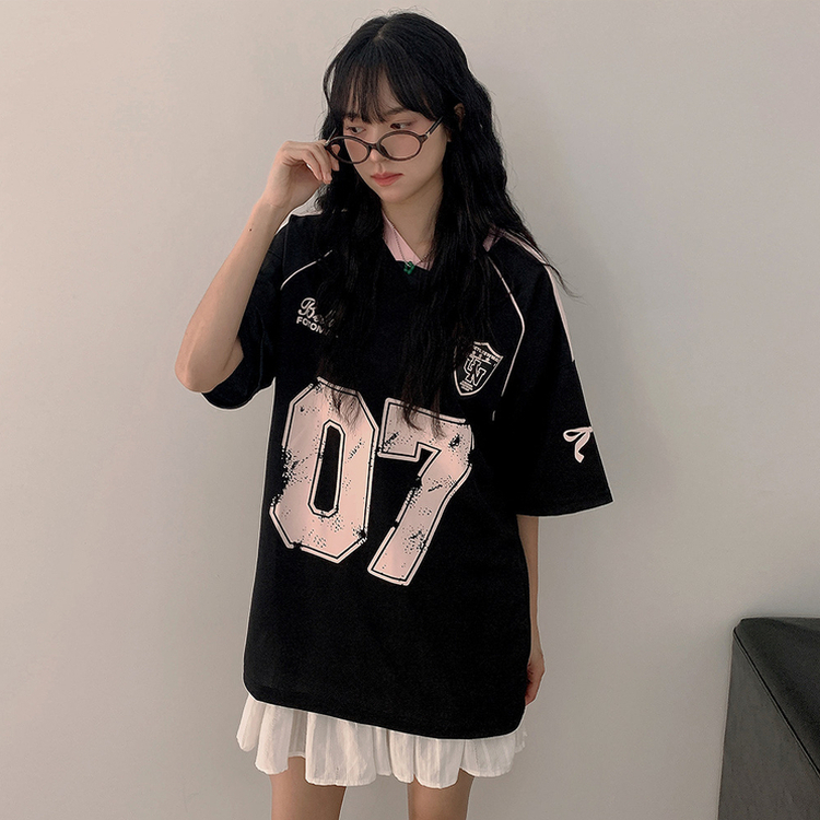 半袖Tシャツ トラックライン半袖Tシャツ BLACK