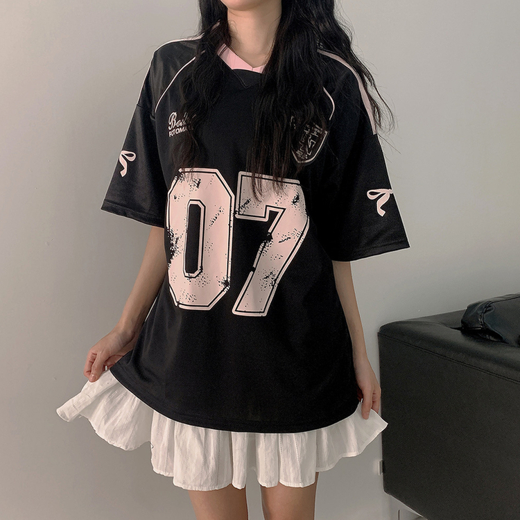 半袖Tシャツ トラックライン半袖Tシャツ BLACK