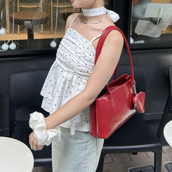 レッドワインスクエアショルダーバック｜バッグ｜韓国