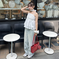 レッドワインスクエアショルダーバック｜バッグ｜韓国