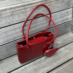 レッドワインスクエアショルダーバック｜バッグ｜韓国