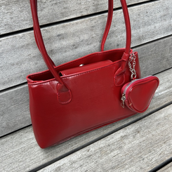 レッドワインスクエアショルダーバック｜バッグ｜韓国