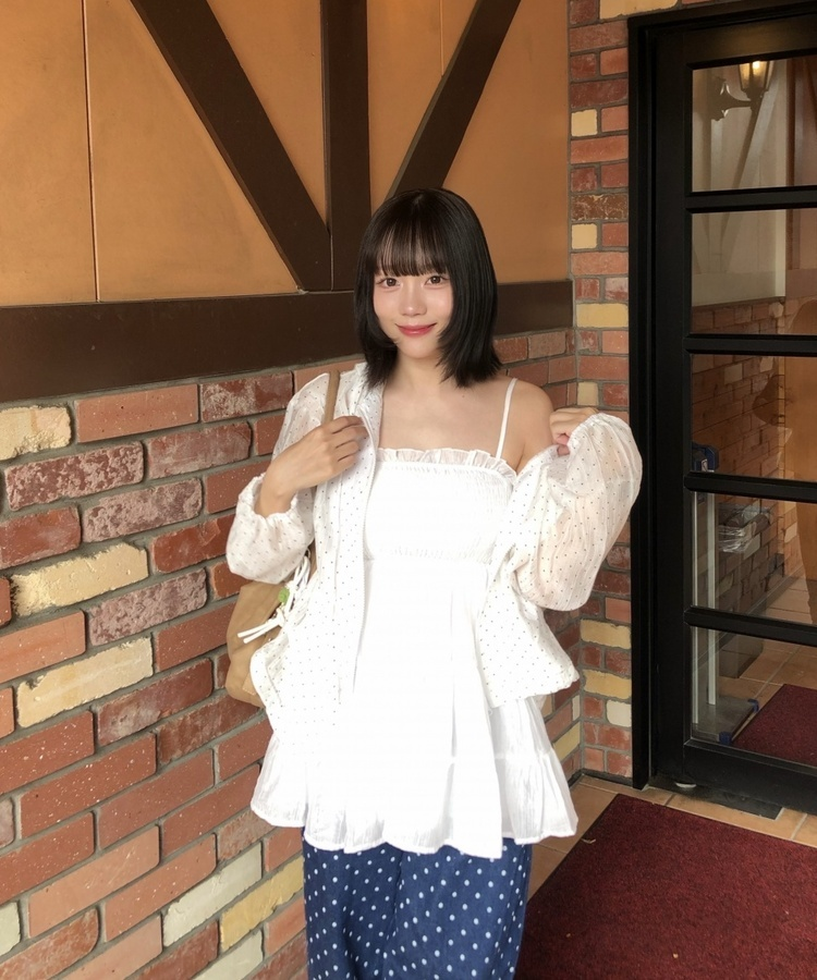 oheshio オヘシオ ネイビー ドット ウィンドブレーカー ジャンパー oheshio オヘシオ ネイビー ドット ウィンドブレーカー
